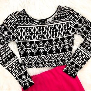 Forever 21 long sleeve crop top